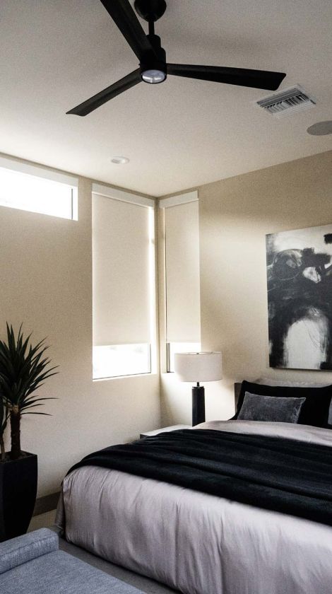 woman checking her phone in business casual